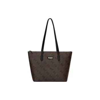 Kappa Matte Leather Tote Commute Shoulder Bag Schooling Handheld Laptop Bag Tubas Women's Hazelnut Black Brown