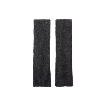 ZARA Polyester Polyacrylic Polyamide Polyamide Wool Nylon Gloves Women's Coal Gray