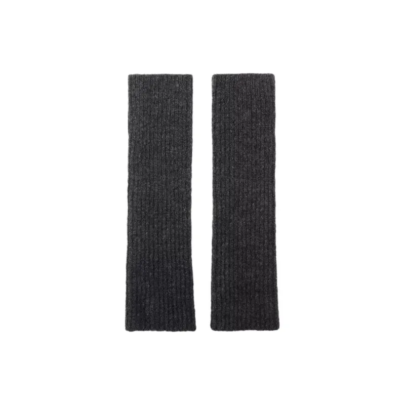 ZARA Polyester Polyacrylic Polyamide Polyamide Wool Nylon Gloves Women's Coal Gray-0