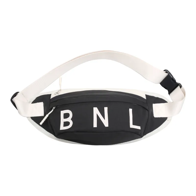MOK Nylon Crossbody Bag Fanny Pack Sling Bag Regular Unisex White/Orange/White/Green/White/Blue/Black/Blue-6