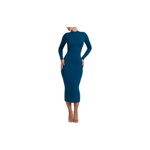 OH POLLY Long-Sleeved Dresses Women's Deep Teal/Deep Cyan