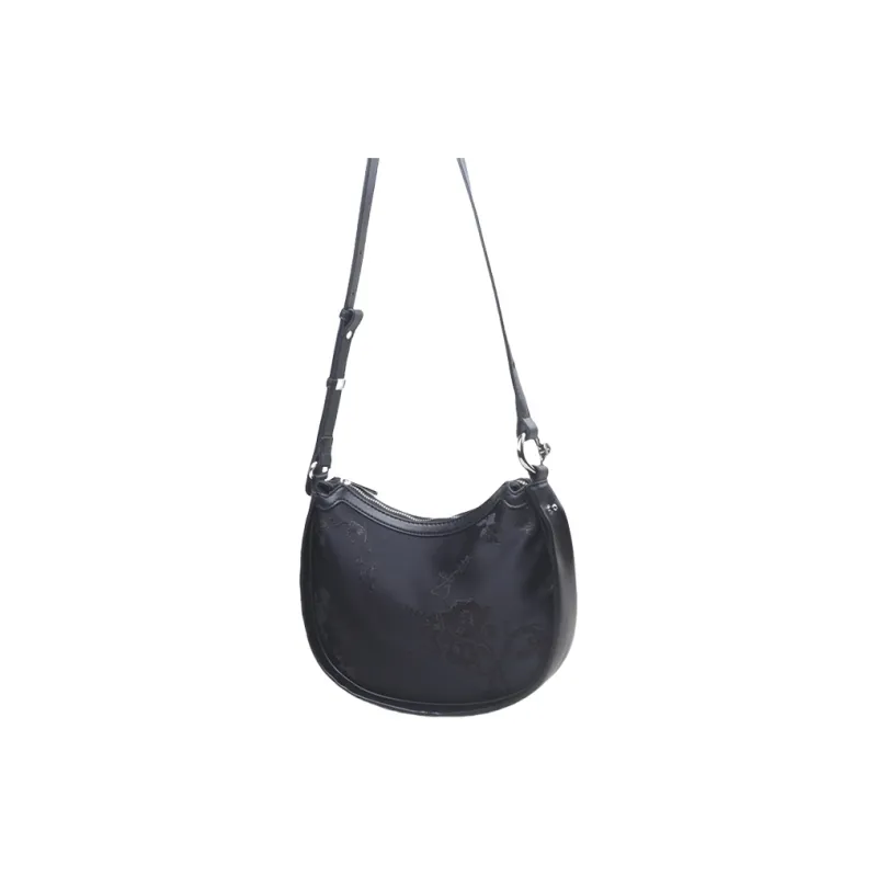 H YXIANG Canvas Canvas Bag Shoulder Bags Regular Women's White/Black-5