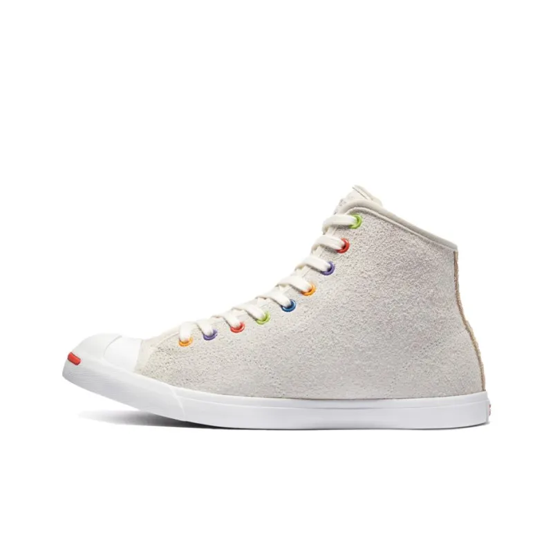 Converse Jack Purcell Slip-Resistant High-Top Canvas Shoes Unisex Plush White-0