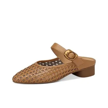 JESSICA SOPHIA Slip-Resistant Abrasion-Resistant Slide Slippers Women's Brown