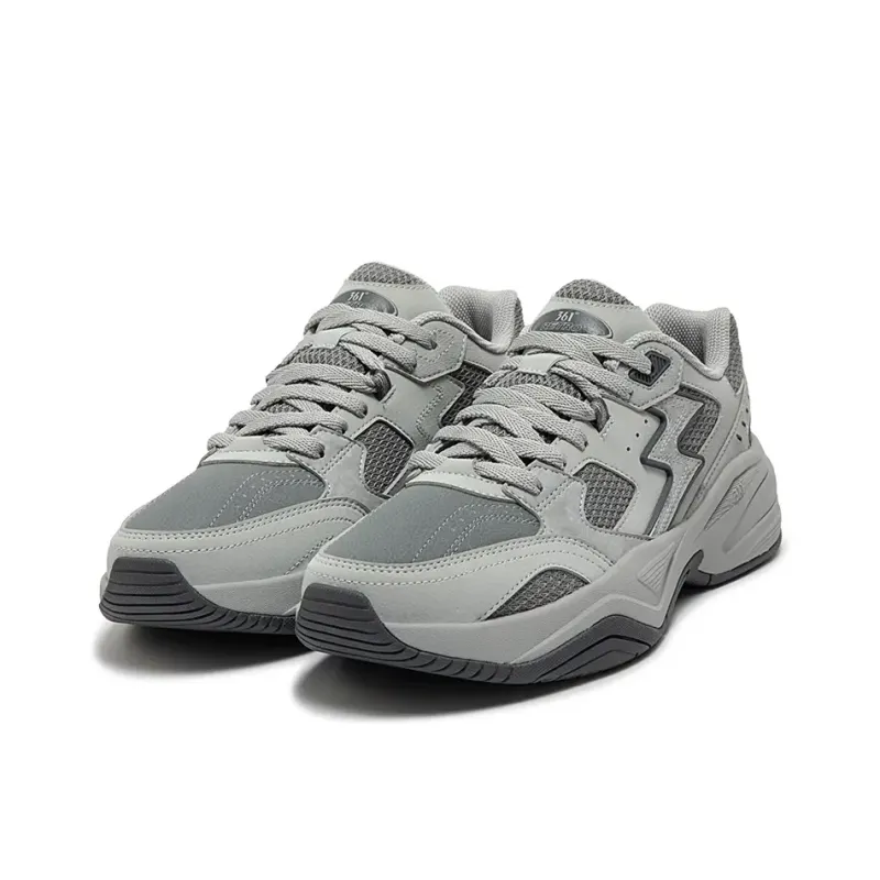 361° Sailing Series Wear-Resistant Slip-Resistant Low-Top Chunky Sneakers Men's Gray-2