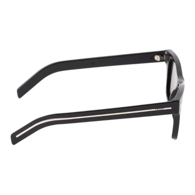 PRADA Striped Metal Detail Rectangle frame Sunglasses-3