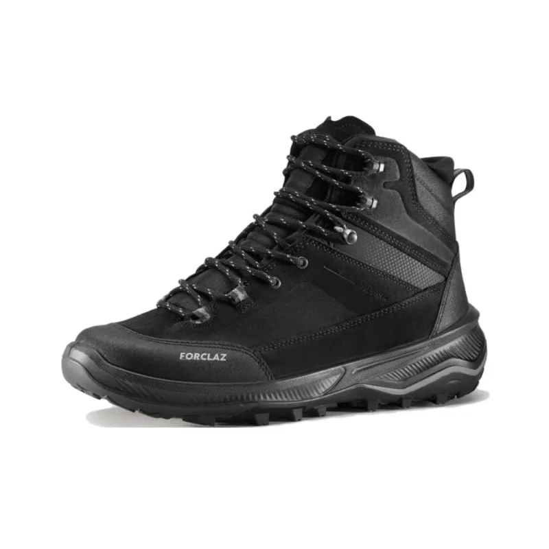 DECATHLON MT100 Anti Slip Wear Resistant Waterproof And Breathable High Top Trekking Shoes Men's Black-0