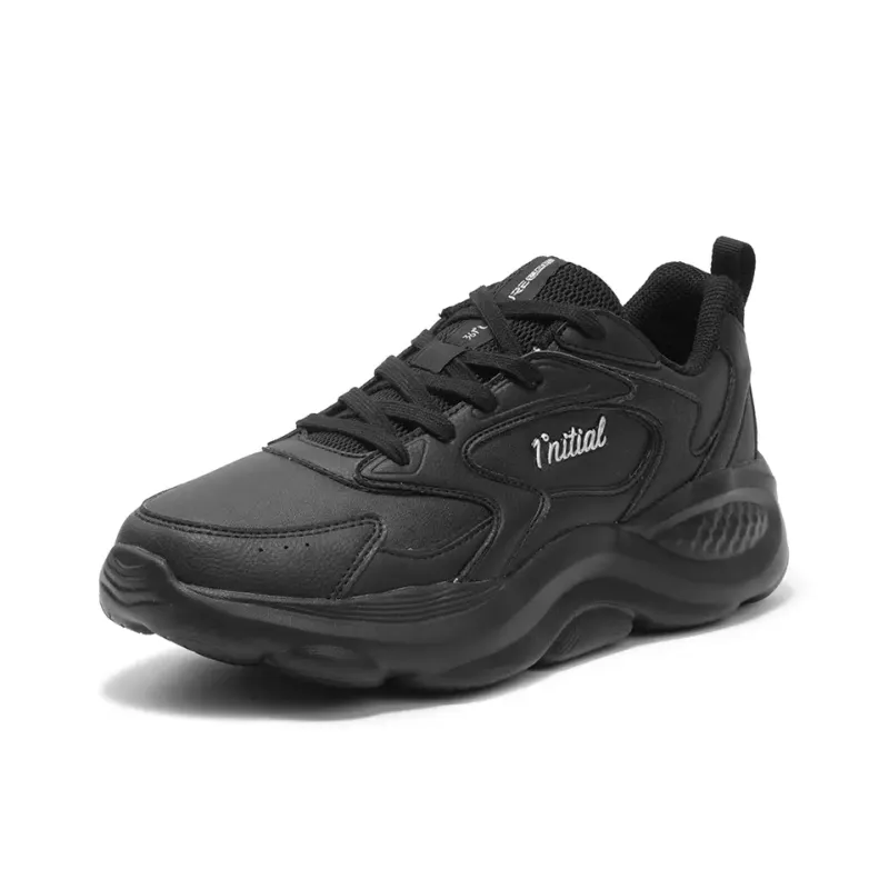 361° Wear Resistant Low Top Chunky Sneakers Men's Obsidian Black-1