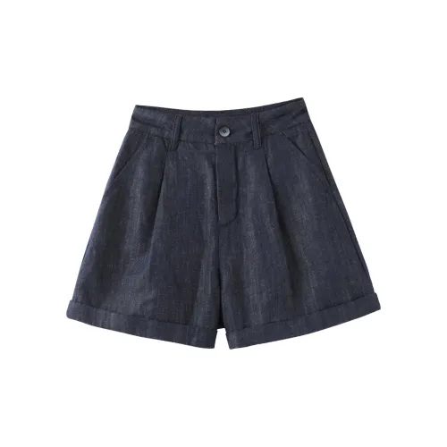 Miss Chipmunk Denim Shorts Women's Dark Blue