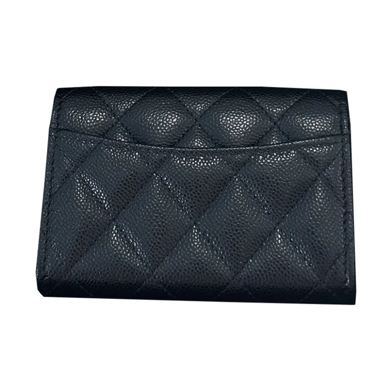 CHANEL Classic Zipped Wallet Card Holder Black-1