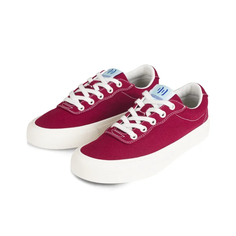 Ollieskate Durable Lightweight And Breathable Low Top Couple Skateboard Shoes Unisex Burgundy-2