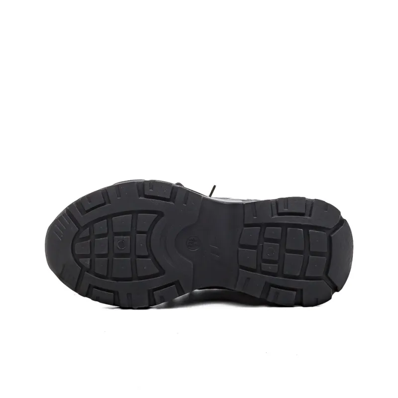 Warrior Warrior Breathable Slip Resistant Low Top Chunky Sneakers Women's Black-3