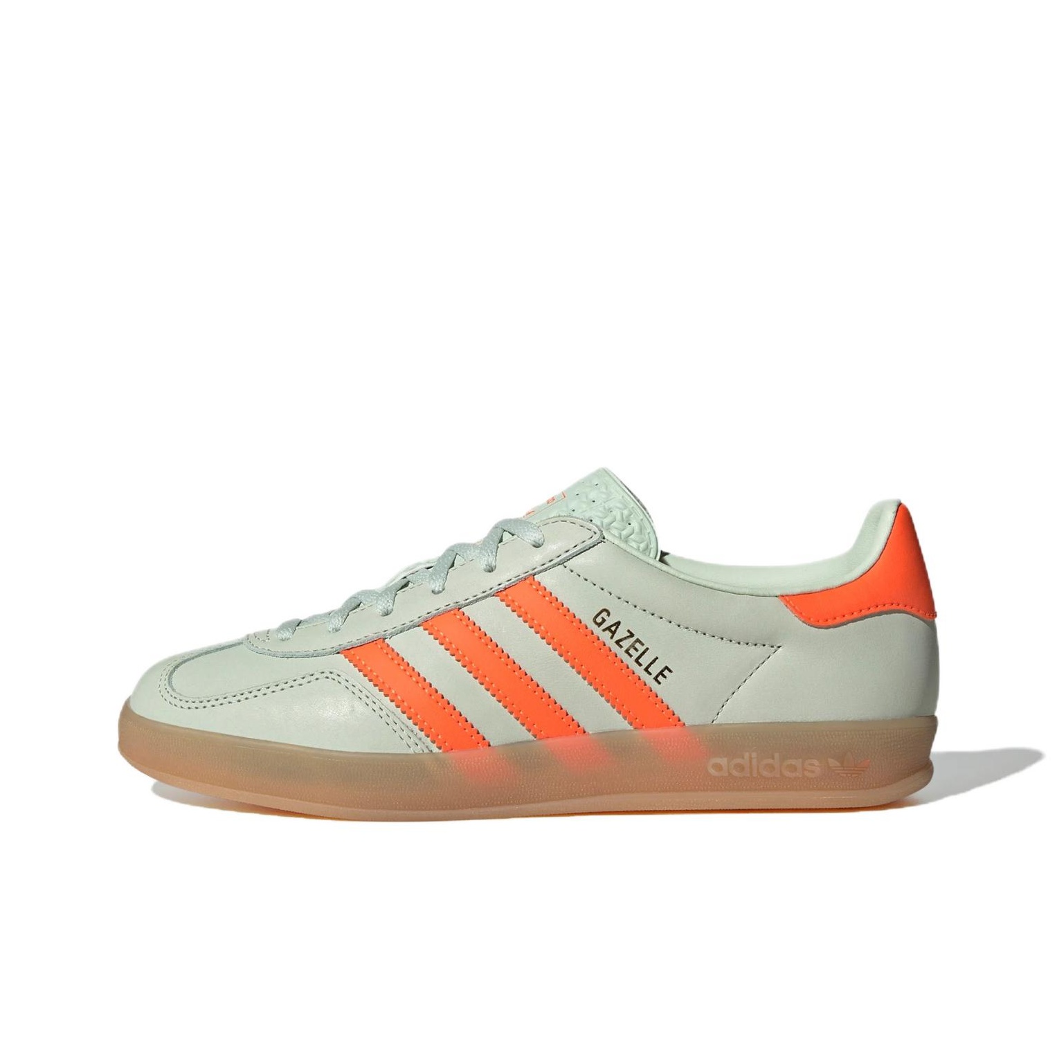 Adidas Women s Gazelle Indoor Linen Green Solar Orange US W 8.5