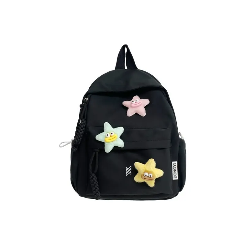 NOMK Nylon Backpack Backpack Backpack Handbag Women's Pink/Black/Green/White/Beige Yellow-3