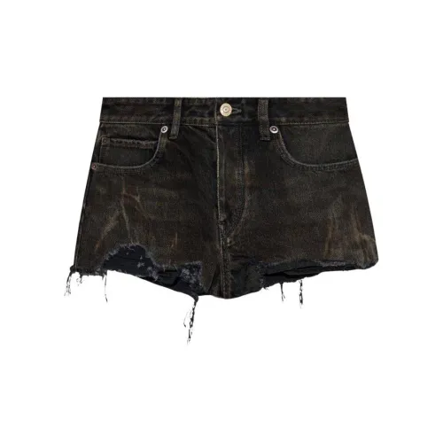 Balenciaga Denim Shorts Women's Black