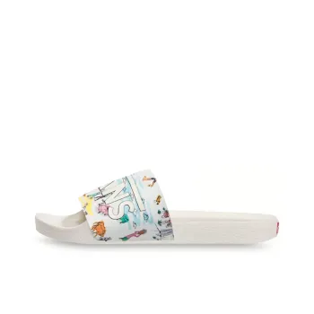 Vans Kide Slide On White Slippers