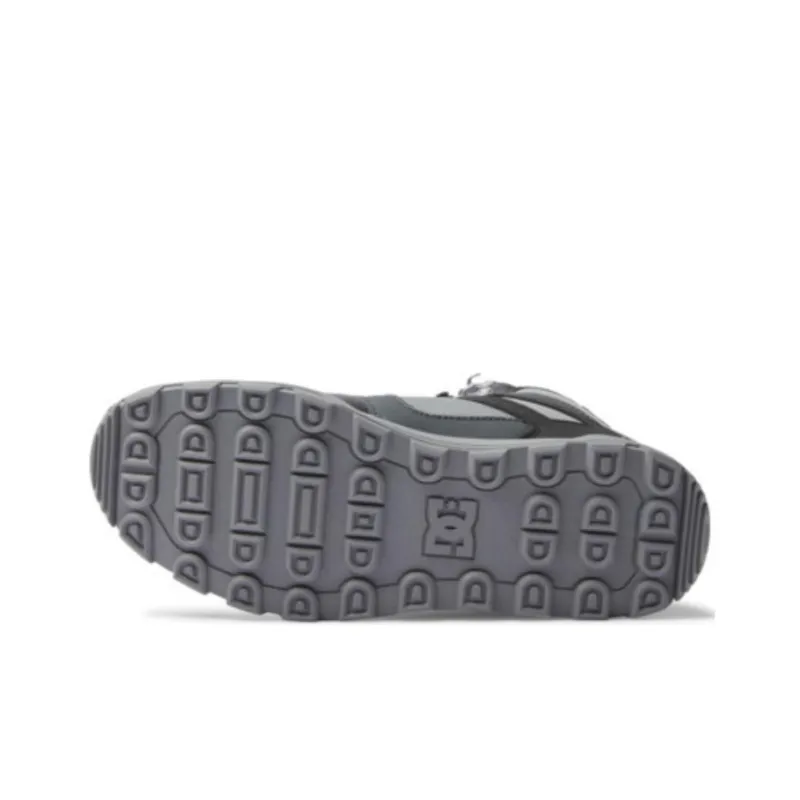 DC Shoes Slip Resistant Waterproof High Top Hiking Shoes Men's Gray-4