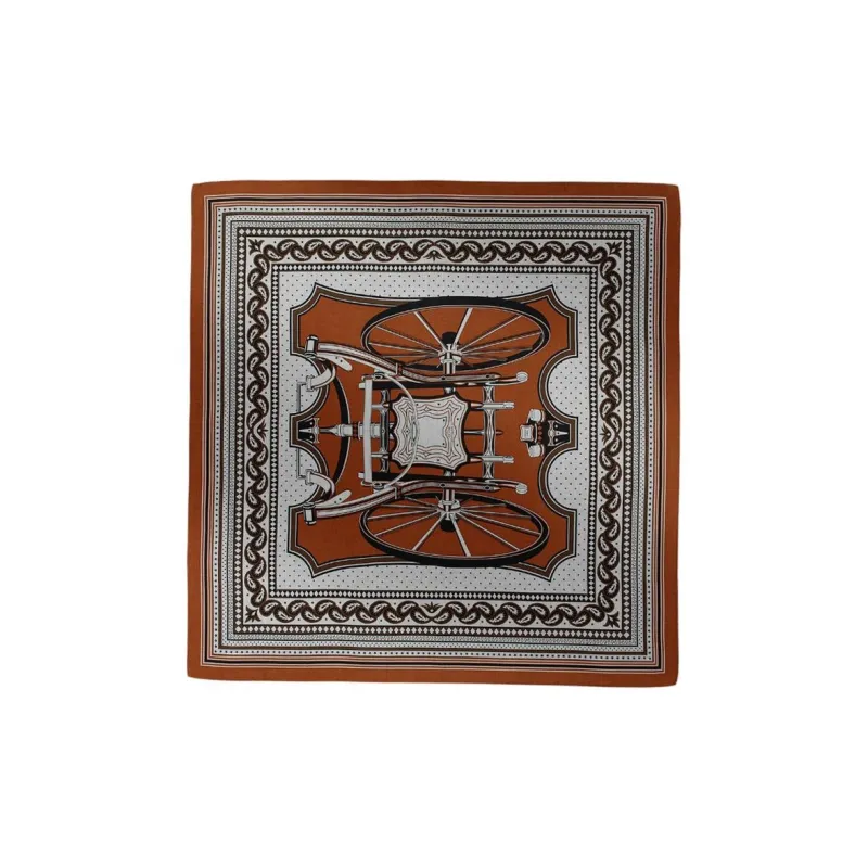 HERMES Cashmere, Silk Shawls Unisex Brown-1