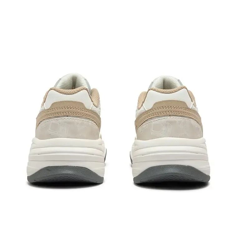 361° Sailing Series Wear Resistant Slip Resistant Low Top Chunky Sneakers Women's White Beige-3