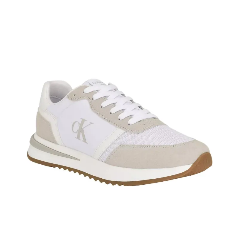 CKJ CALVIN KLEIN JEANS Picio Monogram Logo Low-Top Casual Shoes Men's Light Gray-2
