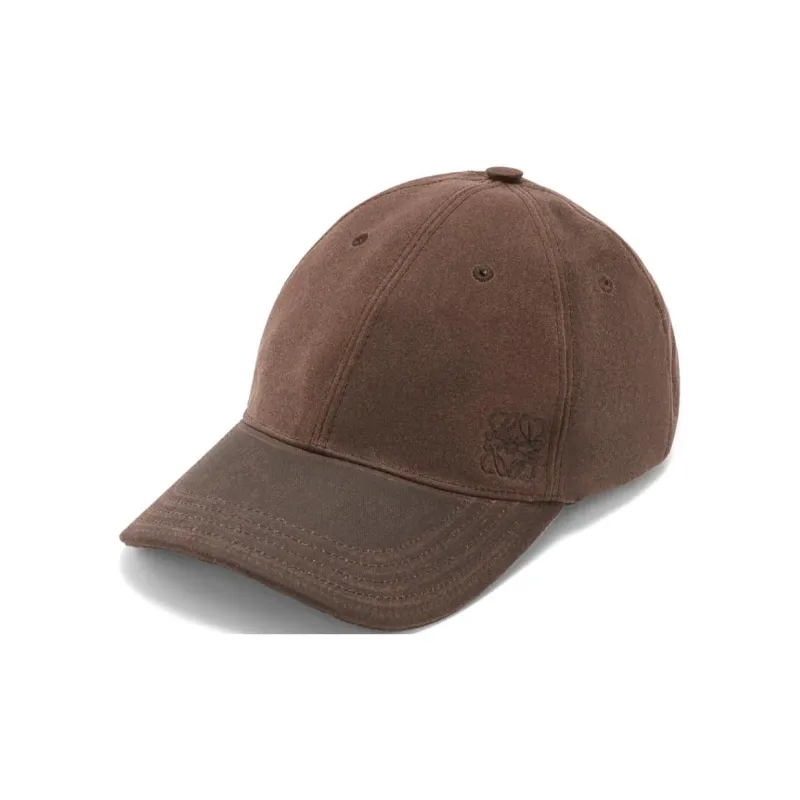 LOEWE Cotton Baseball Caps Unisex Brown-0