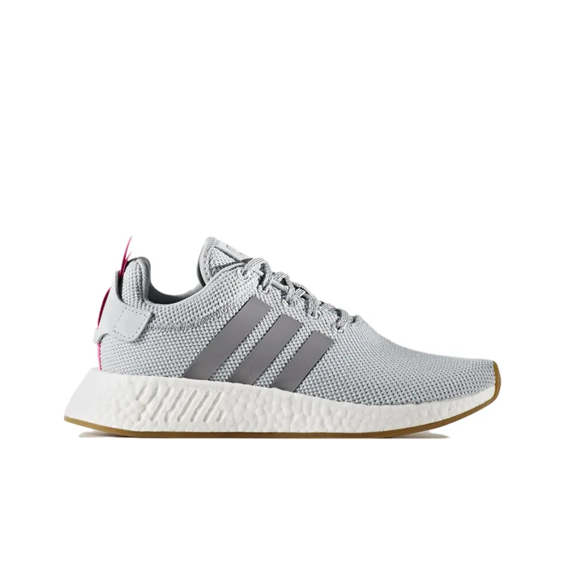 Adidas Nmd R2 Grey Shock Pink Women's-1