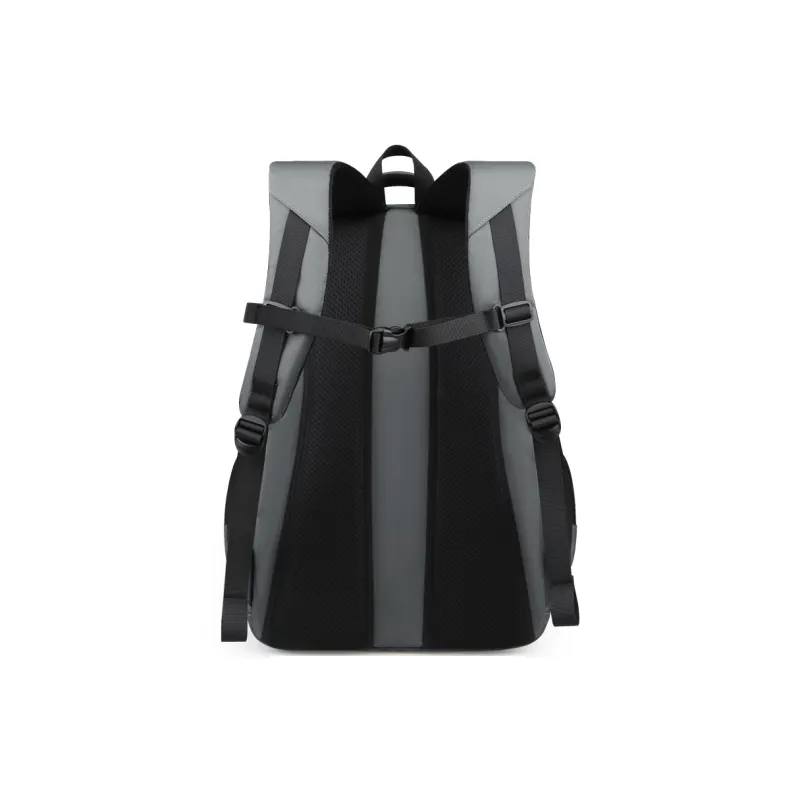 EDISON Water Repellent Oxford Fabric Casual Campus Backpack Regular Unisex Black/Gray-8