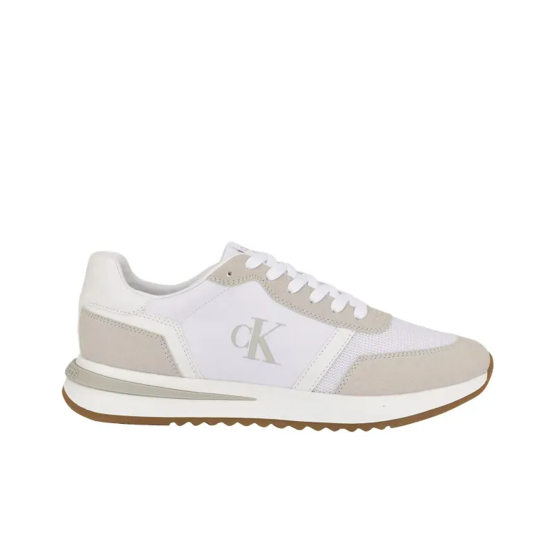 CKJ CALVIN KLEIN JEANS Picio Monogram Logo Low-Top Casual Shoes Men's Light Gray-1