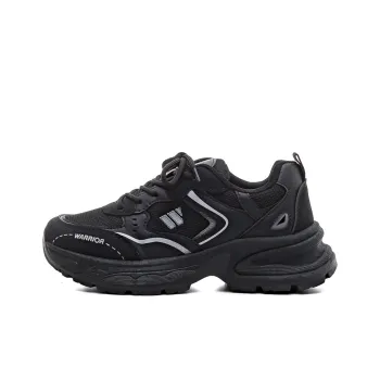 Warrior Warrior Breathable Slip Resistant Low Top Chunky Sneakers Women's Black