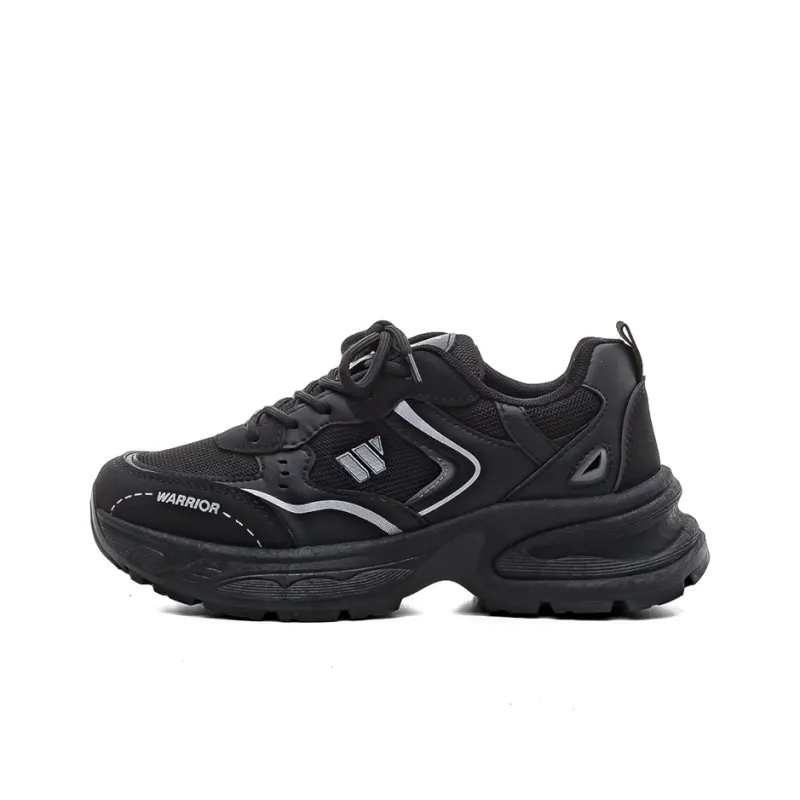 Warrior Warrior Breathable Slip Resistant Low Top Chunky Sneakers Women's Black-0