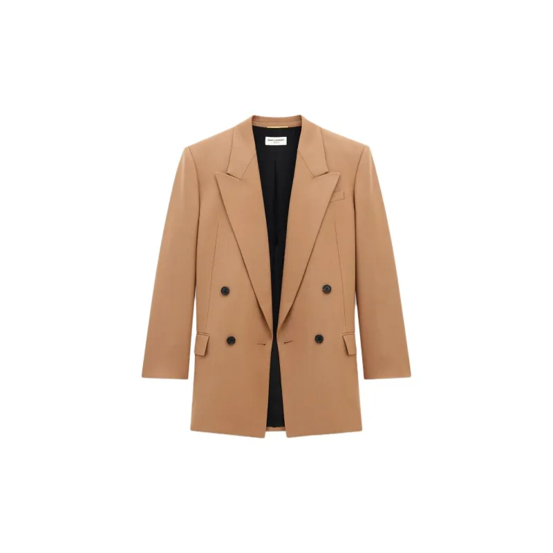 SAINT LAURENT Double-Breasted Oversized Jacket-1