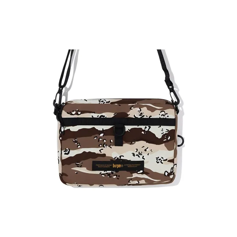 A BATHING APE Cotton Shoulder Bag, Crossbody Bag Unisex Multicolor-5