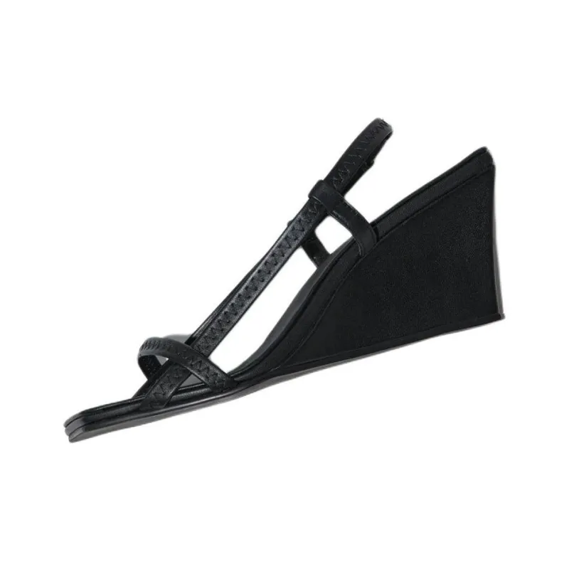 ST. AGNI Strap Sandals 8cm Women's Black-2