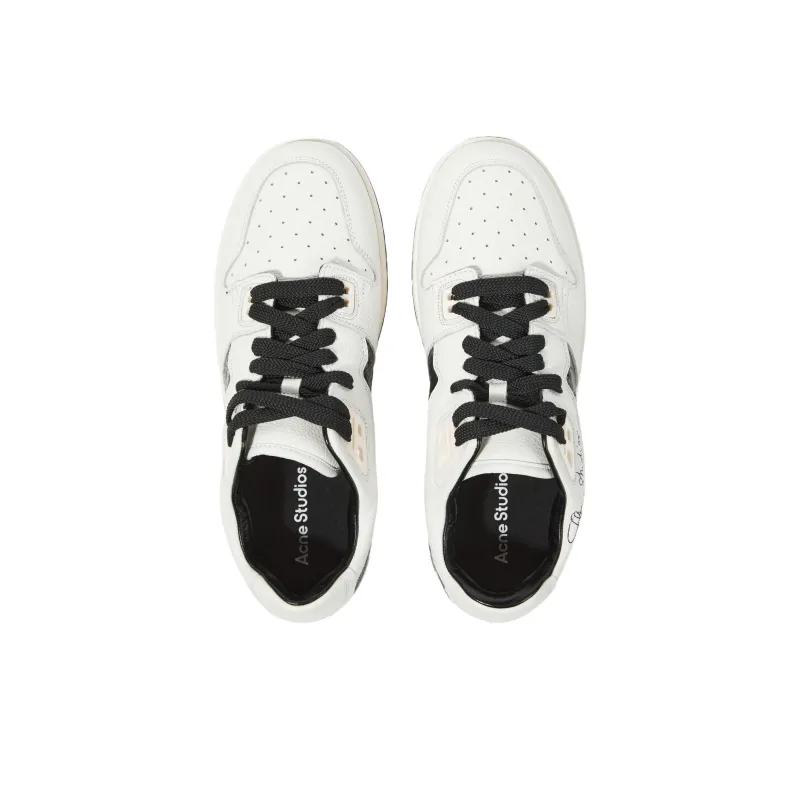 Acne Studios Low Top Skateboard Shoes Men's White Black-3