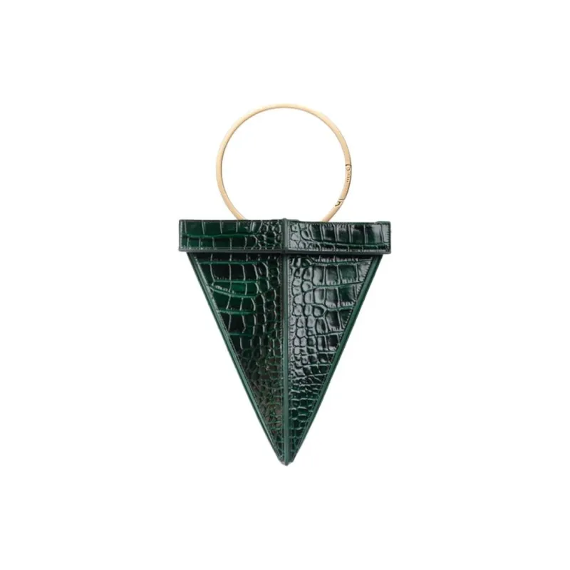 YEE SI Cow Leather Handbag Women's Green-0