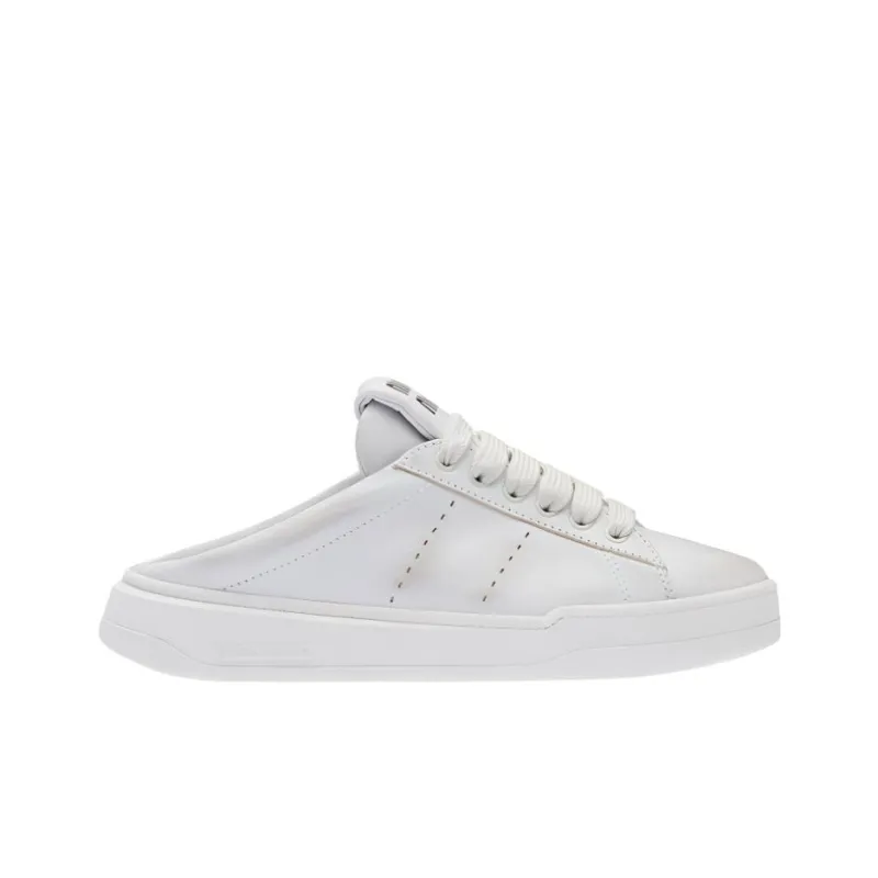 MIU MIU Abrasion Resistant Closed Toe Slippers Women's White-1