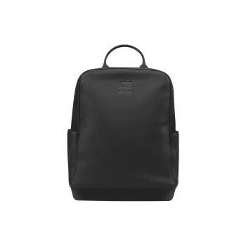 MOLESKINE Grained Cow Leather Backpack Men's Black