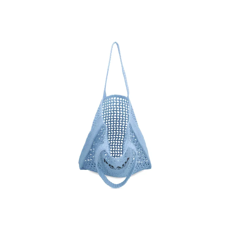 PRADA Raffia One Shoulder Handbag Men's Blue-2