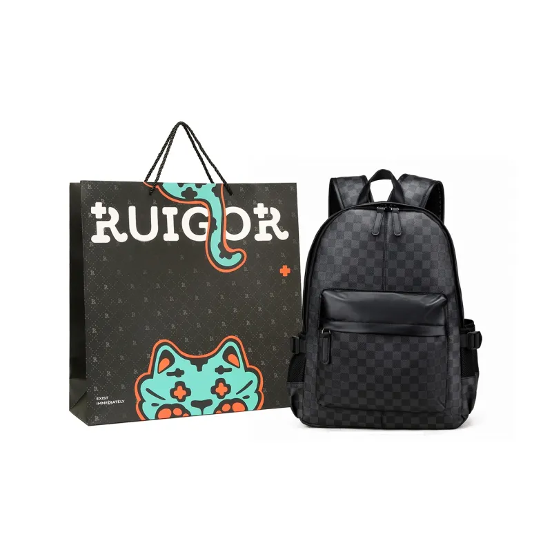 RUIGOR Pu Backpack Regular Unisex Black-1