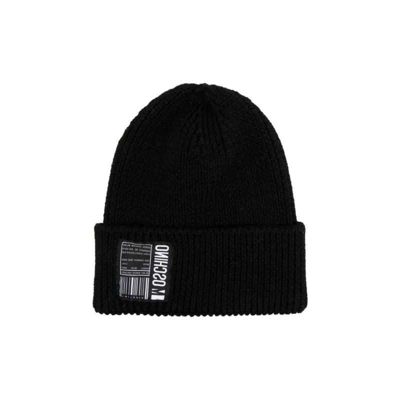 MOSCHINO Logo-patch Wool Beanie-1