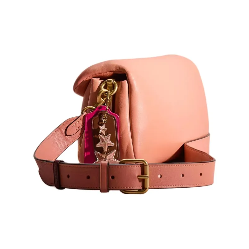 COACH Pillow Leather Shoulder Bag Crossbody Bag Handbag Women's Light Coral-1