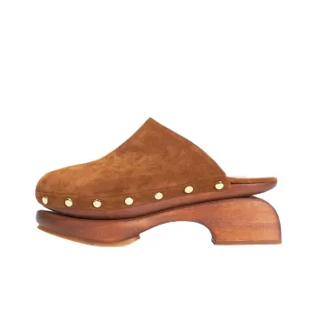Staud Closed Toe Slippers 7.5cm Women's Brown