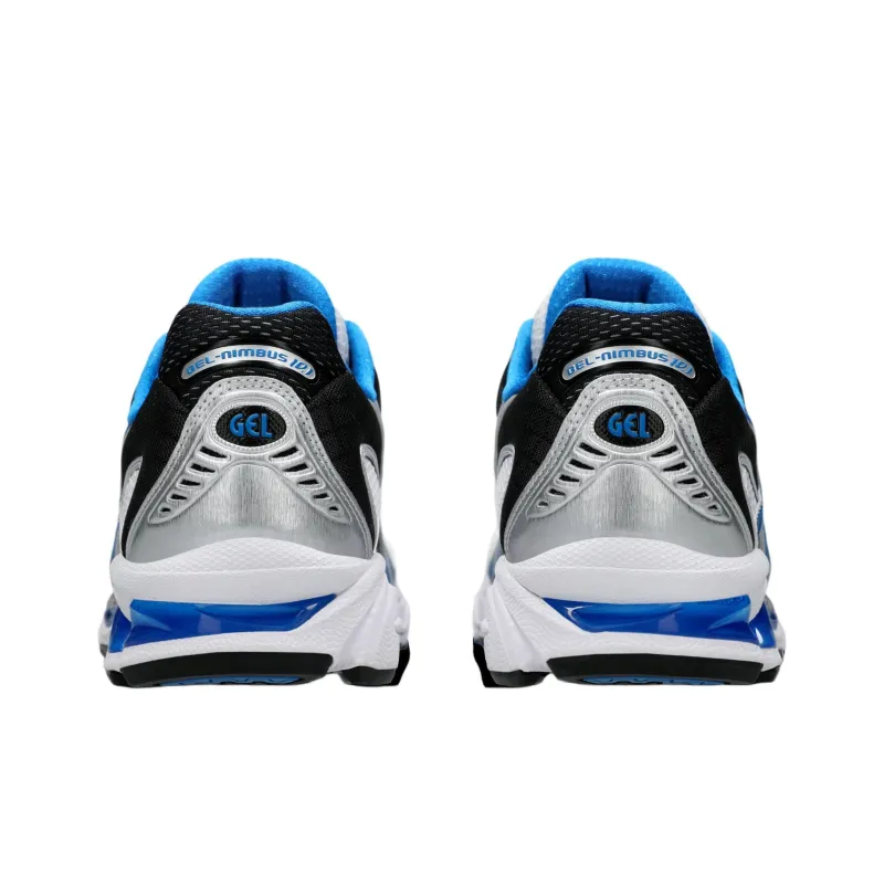 Asics GEL Nimbus 10.1 Abrasion Resistant Low Top Casual Running Shoes Unisex White Blue-6