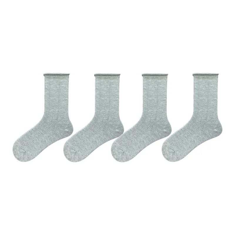 Evening Classroom Mid Calf Socks Women's 4 Pack White-6