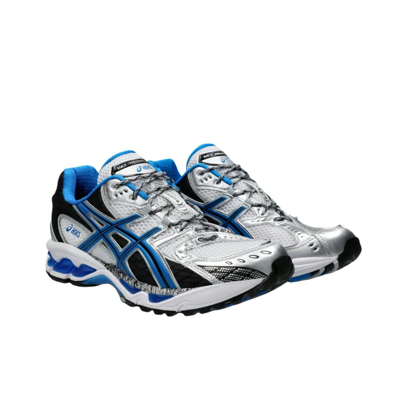 Asics GEL Nimbus 10.1 Abrasion Resistant Low Top Casual Running Shoes Unisex White Blue-4