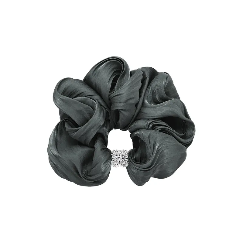 ROYALSASA Silk Chiffon, Faux Crystal Hair Tie Women's-0
