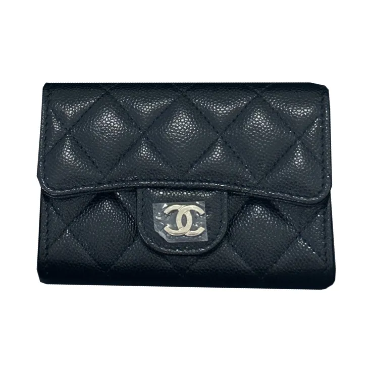 CHANEL Classic Zipped Wallet Card Holder Black-0