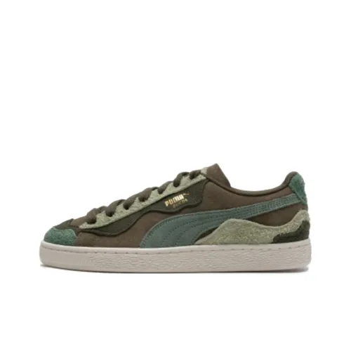 PUMA Suede Trippy Skateboard Shoes Unisex Low-Top Green