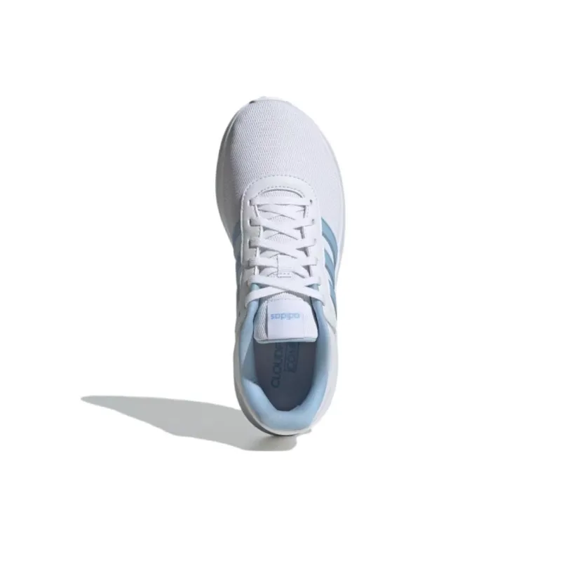 Adidas LITE RACER 4.0 Anti-Slip Wear-Resistant Low-Top Casual Running Shoes Women's White Blue-4