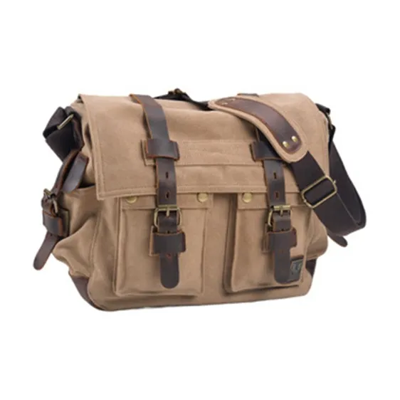 TTaG．baG Canvas Cowhide Canvas Bag Crossbody Bag Men's-1